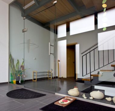 Glas-Trennwand-Eingangsbereich